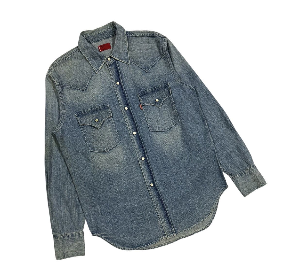 Levi's Vtg🔥Levi’s Red Tab Western Denim Pearl Snap Button Ups Size US L / EU 52-54 / 3 - 5 Thumbnail