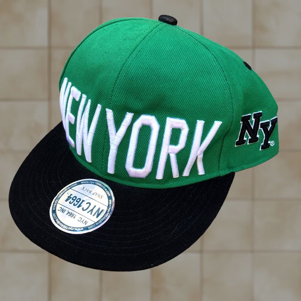 Vintage NYC 1664 THE NEW YORK CITY Snapback Hat Men's Green Adjustable Cap Embroidered Size ONE SIZE - 1 Thumbnail