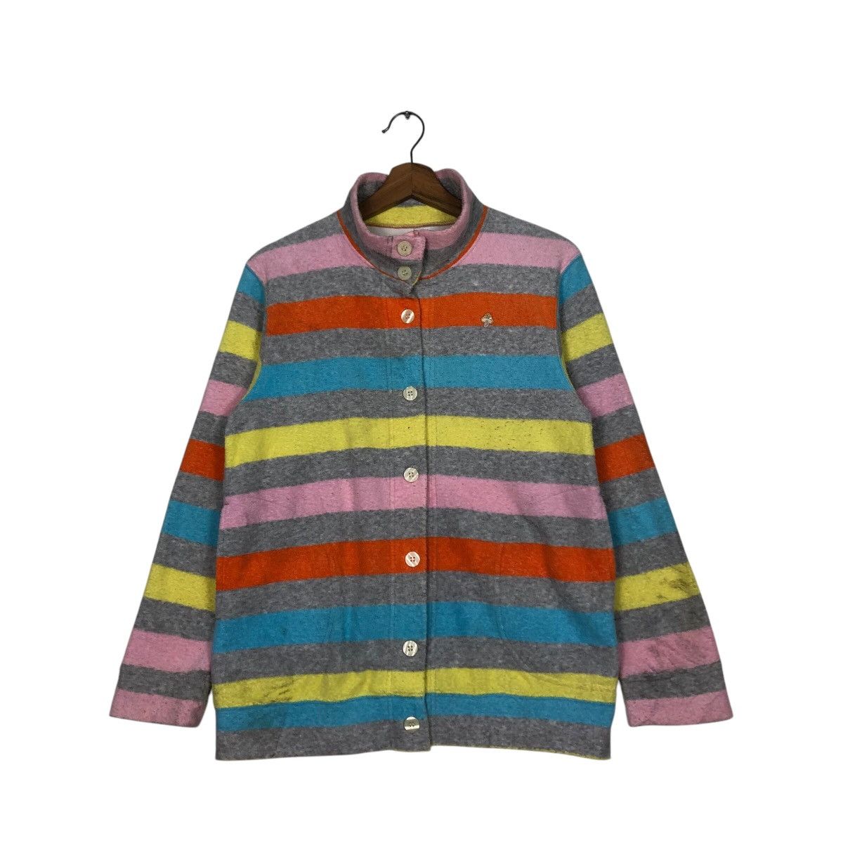 Issey Miyake 📌Vintage Striped Design Tsumori Chisato Sleep Button Wear Size M / US 6-8 / IT 42-44 - 2 Thumbnail