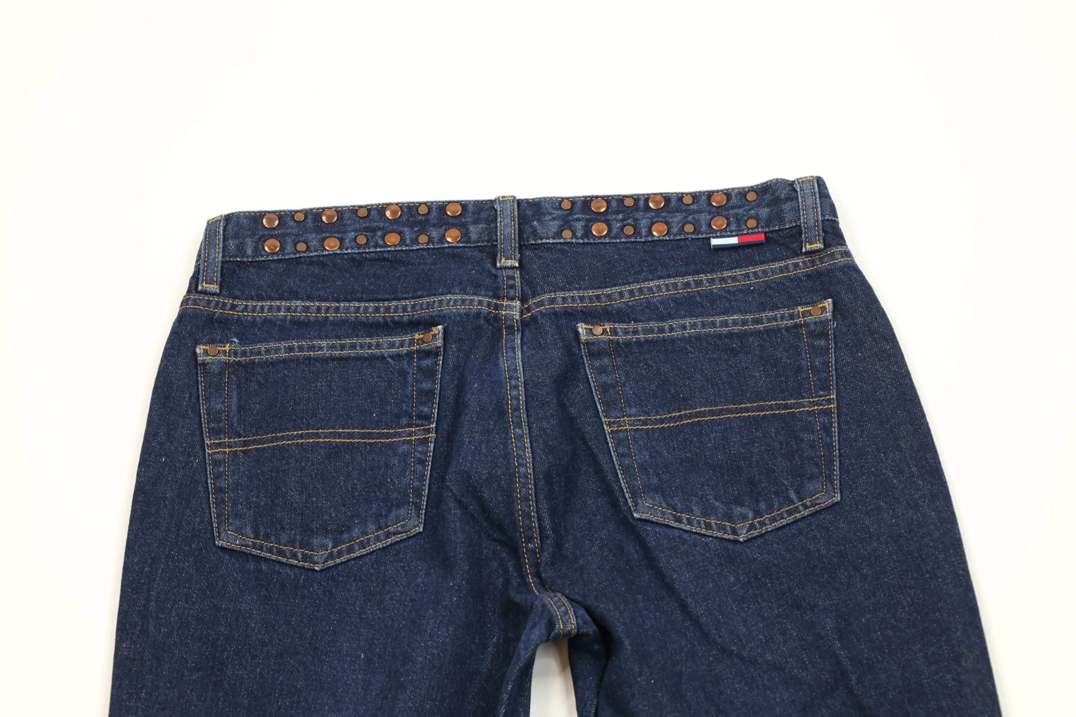 Tommy Hilfiger Vintage Y2K 2000 Tommy Hilfiger Hipster Flared Denim Jeans Size 30" / US 8 / IT 44 - 12 Thumbnail