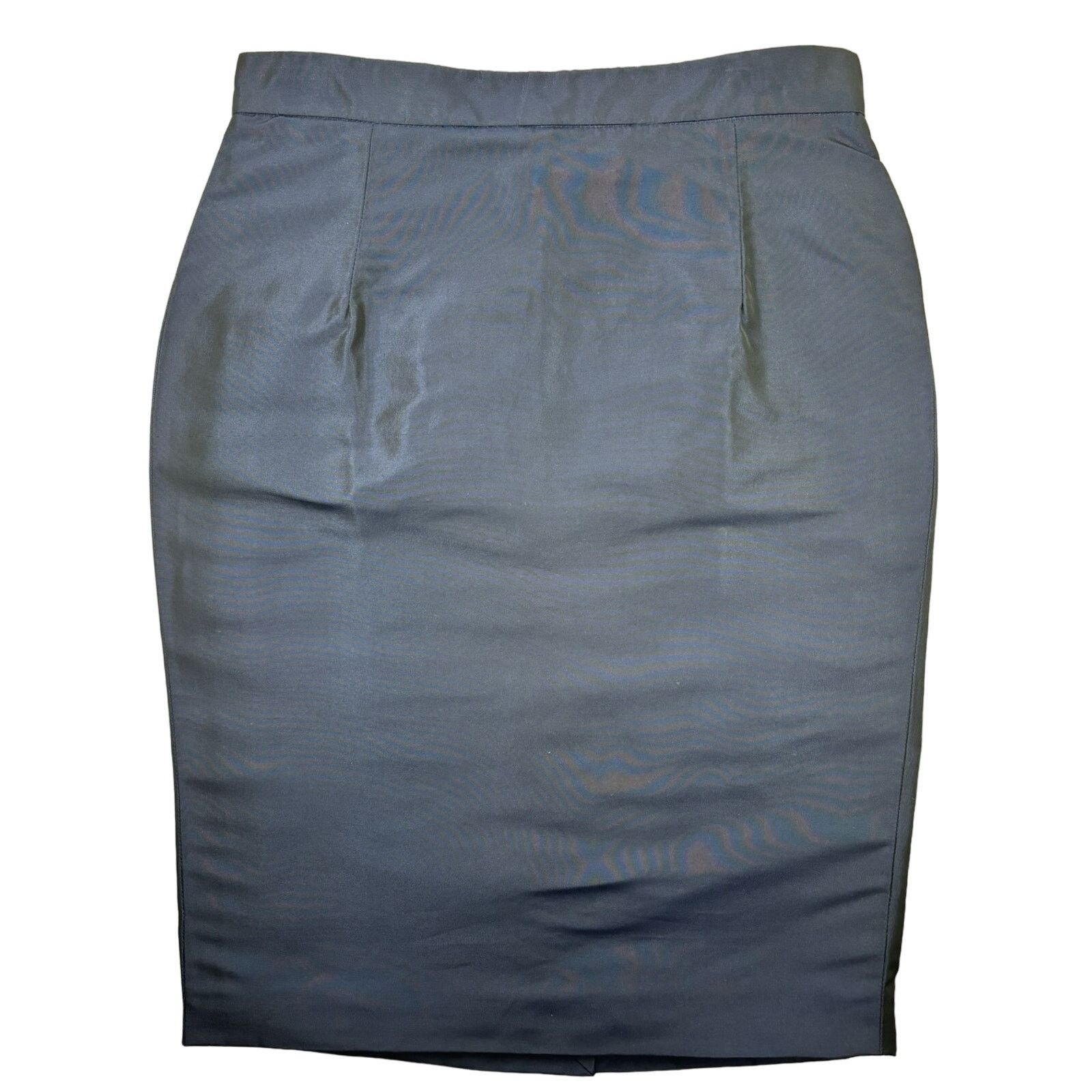 Proenza Schouler Proenza Schouler Navy Blue Silk Skirt 4 Shimmer Metallic Size 27" / US 4 / IT 40 - 1 Thumbnail