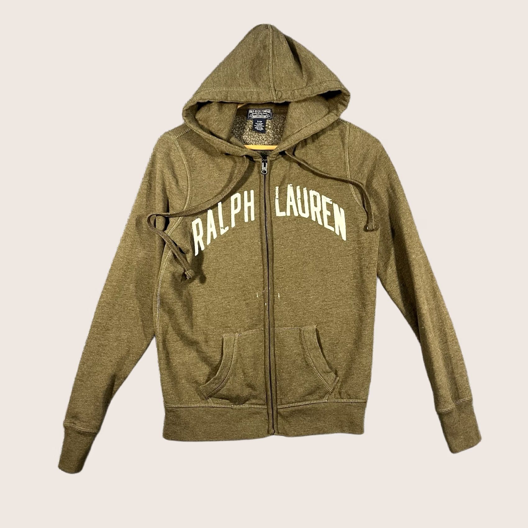 Polo Ralph Lauren VINTAGE Polo Ralph Lauren Polo Jeans Co. Full Zip Hoodie Mens Small Green Spell Out Hoodie Size US S / EU 44-46 / 1 - 1 Thumbnail