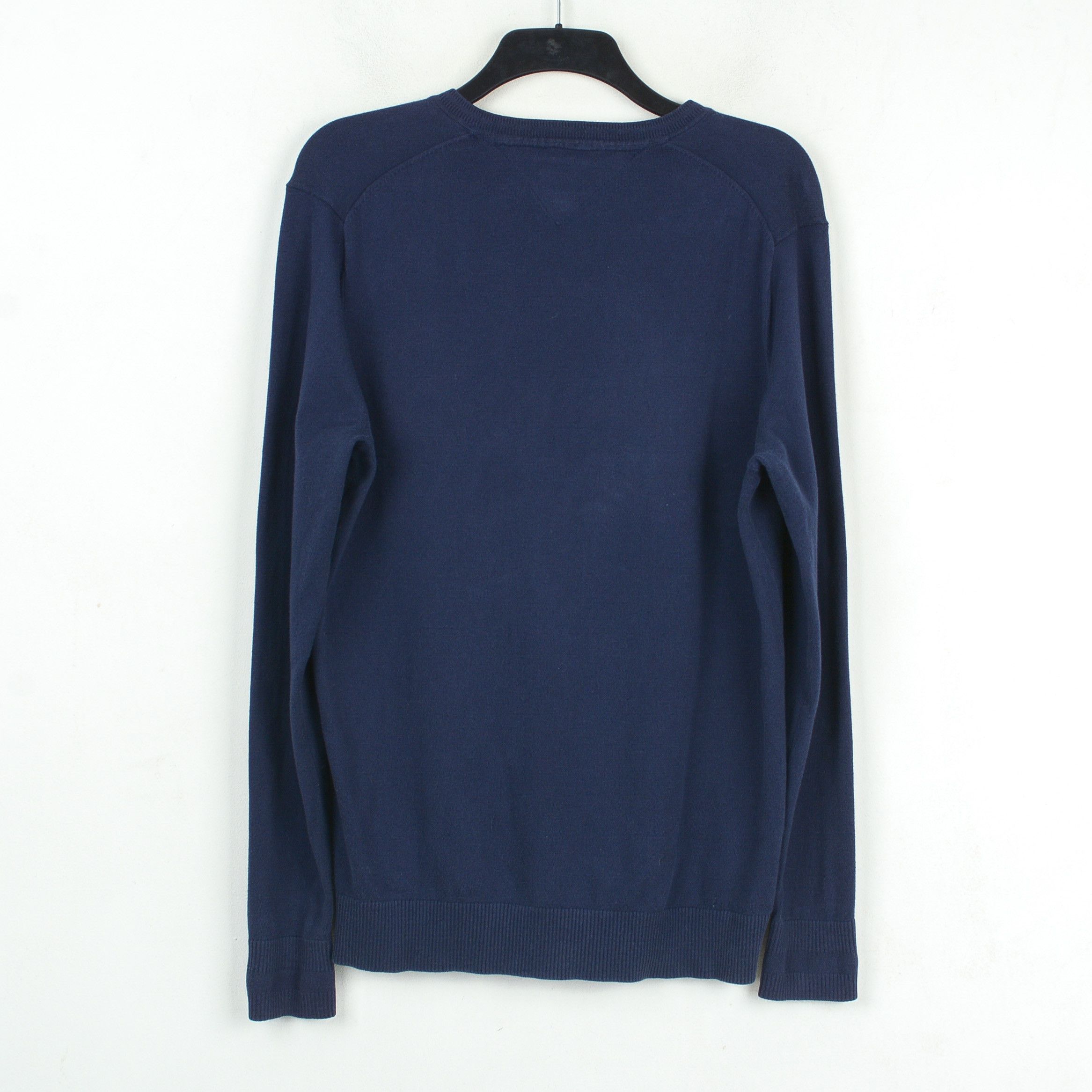 Tommy Hilfiger DENIM Men V-Neck Sweater Jumper Pullover Knit Navy Blue Top Size US XXL / EU 58 / 5 - 4 Thumbnail