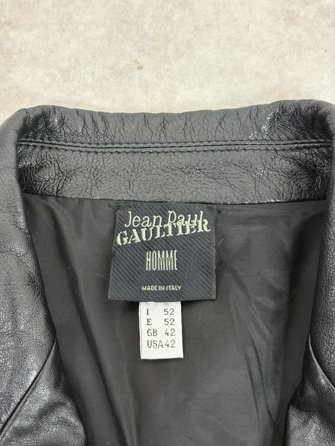 Jean Paul Gaultier 2000s Jean Paul Gaultier Black Premium Leather Long Coat Size US L / EU 52-54 / 3 - 5 Thumbnail