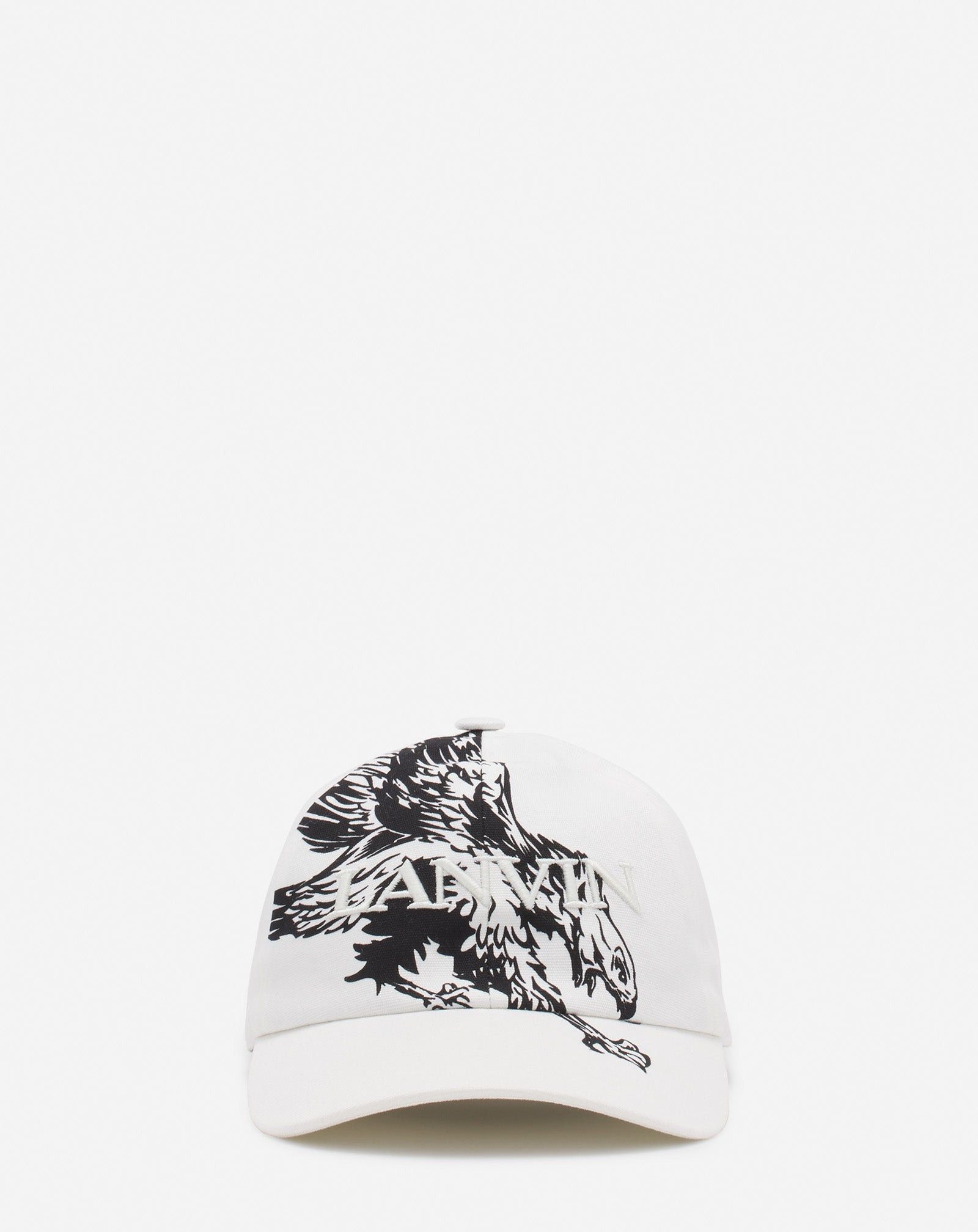 Lanvin o1mle0825 Size: 58cm Eagle Cotton Cap / Hat in White Size ONE SIZE - 1 Thumbnail