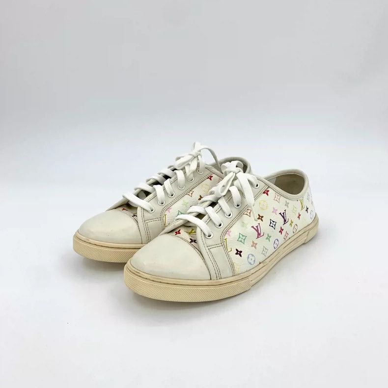 Louis Vuitton Louis Vuitton Beige logo presbyopic print lace-up board sn Size US 5 / IT 35 - 1 Thumbnail