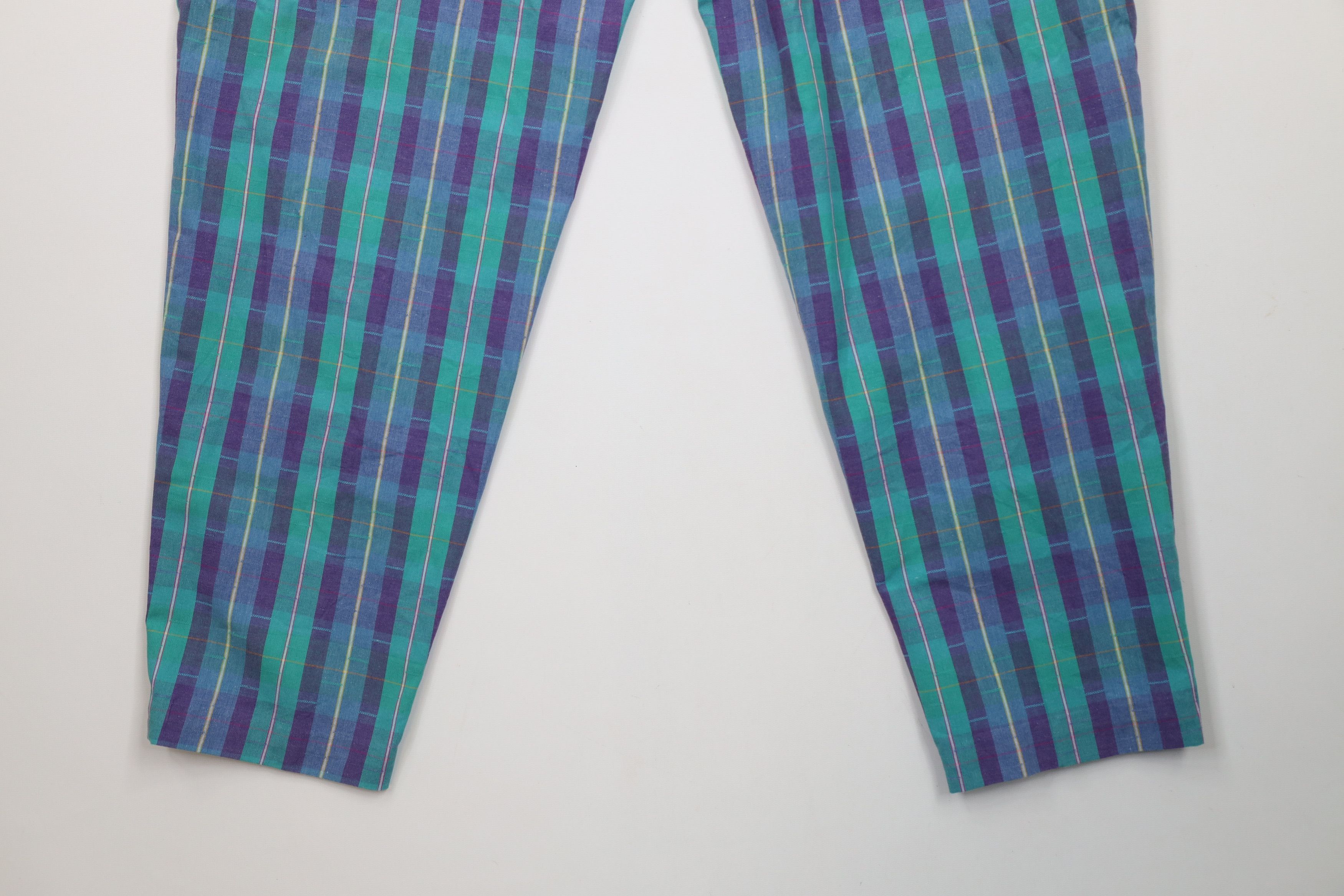 Vintage Vintage 80s 90s Streetwear Pleated Madras Plaid Chino Pants Size 36" / US 14 / IT 50 - 12 Thumbnail