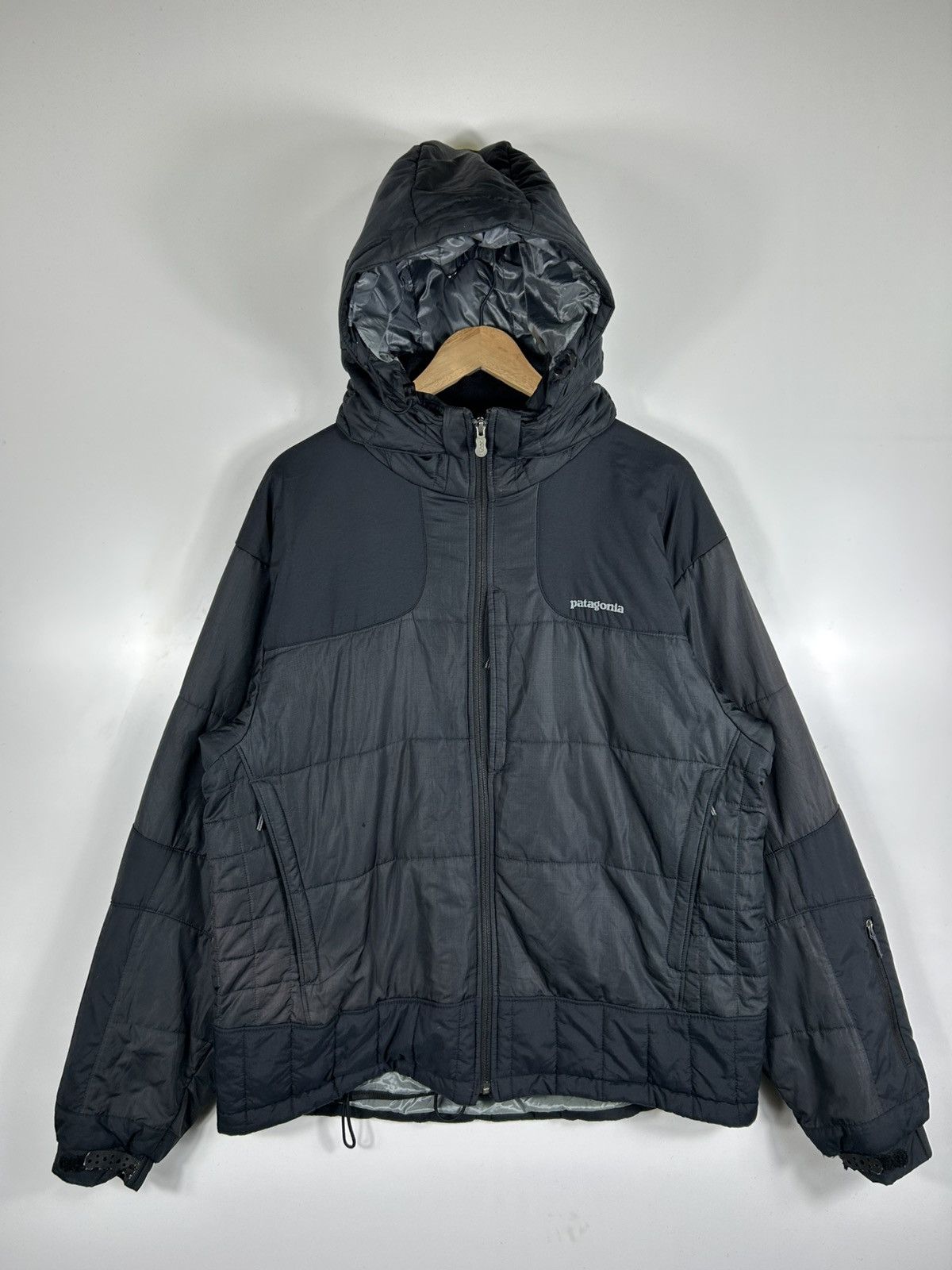 Patagonia × Vintage ⚡️Vintage Patagonia Hooded Nylon Puffer Style Jacket Size US L / EU 52-54 / 3 - 1 Thumbnail
