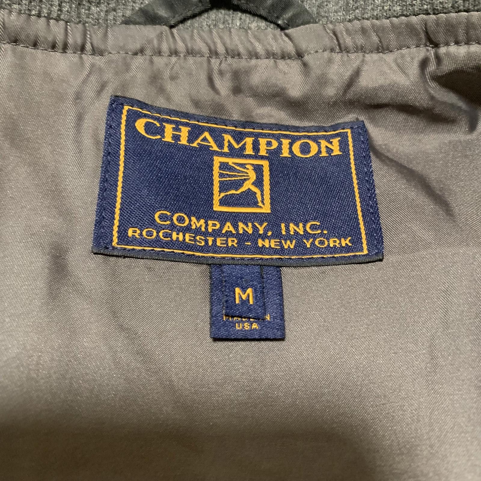Other Vintage 90s Champion Bomber Jacket M Black Gray Ribbed USA Size US M / EU 48-50 / 2 - 4 Thumbnail