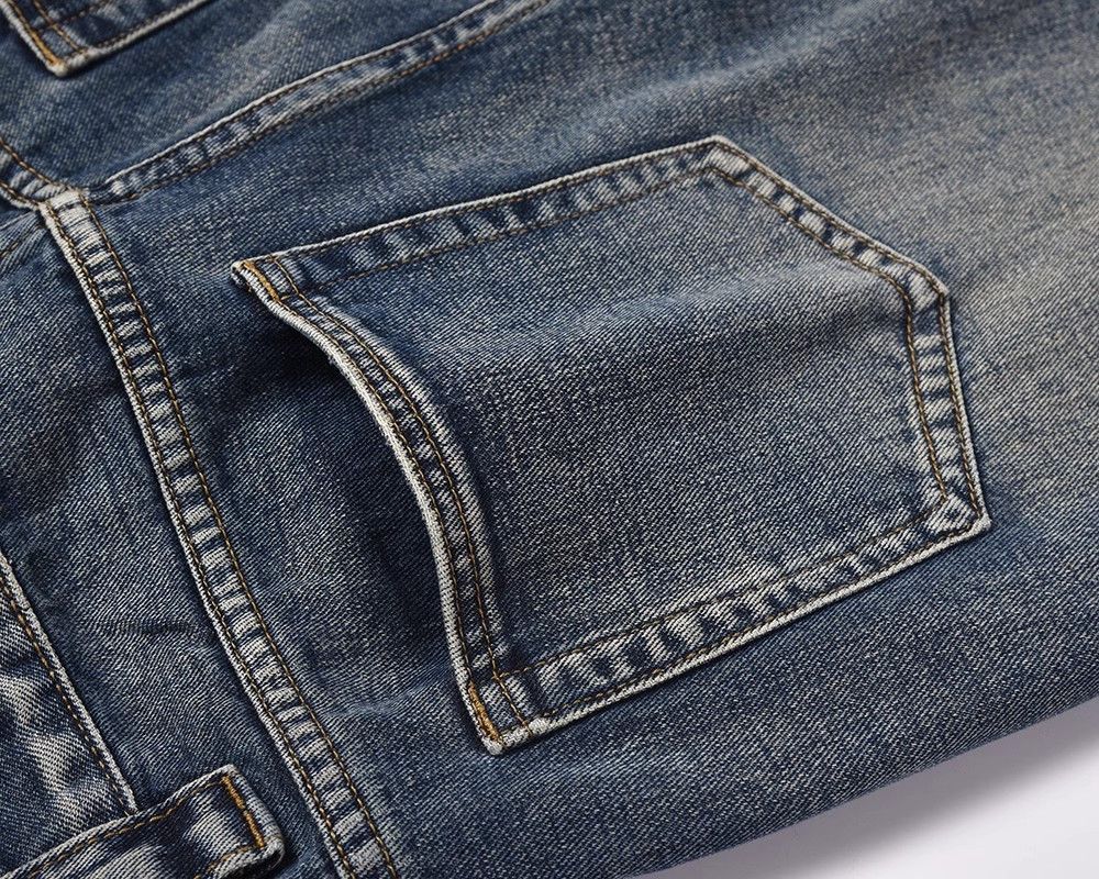 Japanese Brand × Jean Men's American loose casual distressed washed jeans Size US 34 / EU 50 - 5 Thumbnail