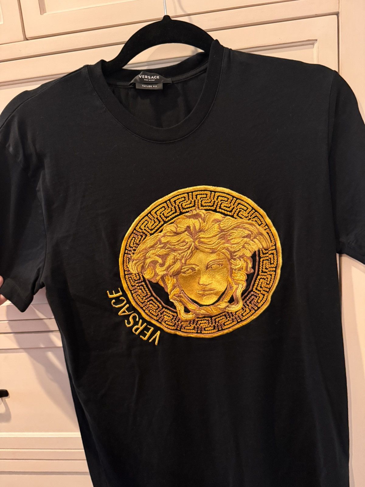 Versace Versace Black t shirt with Gold logo | Grailed