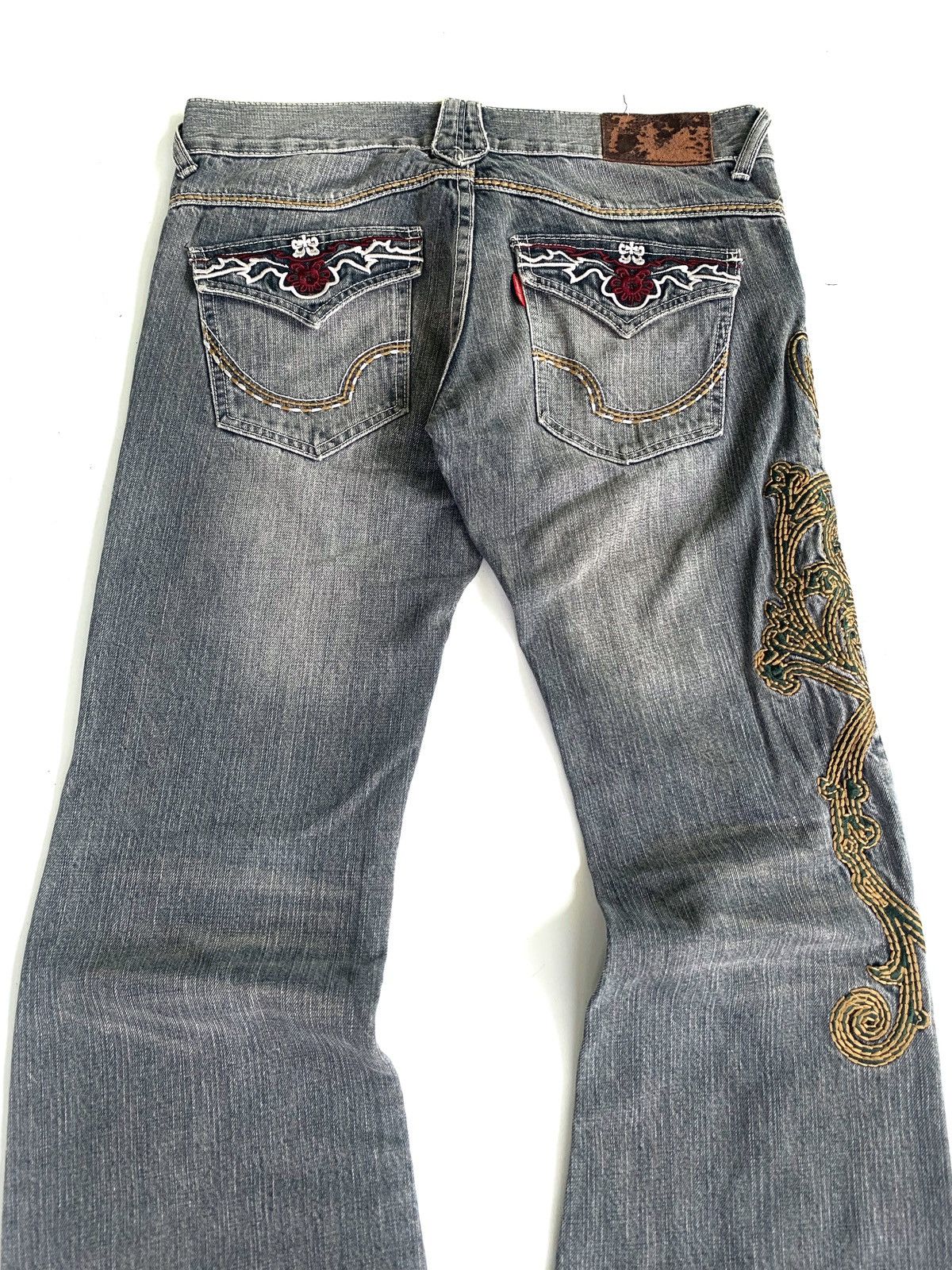 Tornado Mart 2000s Tornado Mart Tribal Flared Jeans | Grailed Tornado Mart 2000s Tornado Mart Tribal Flared Jeans | Grailed