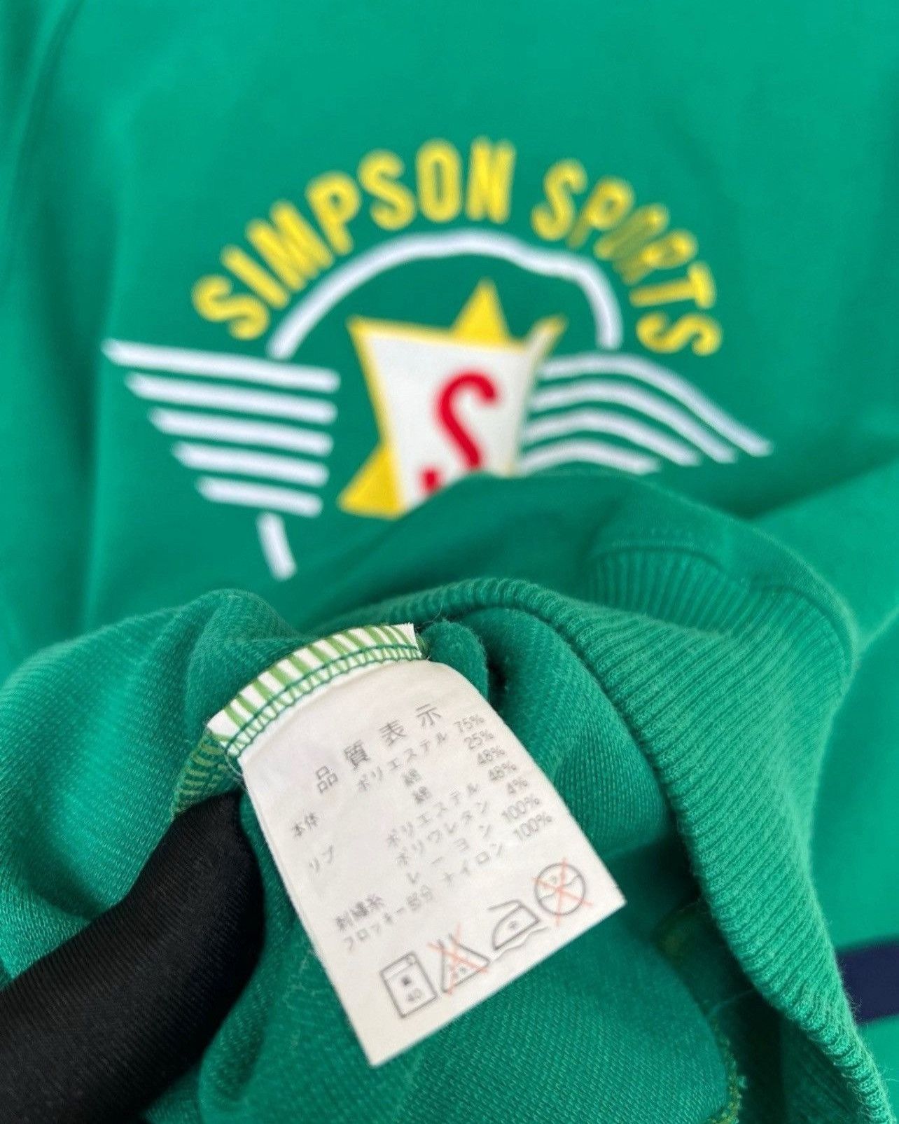 Vintage Vintage Simpson Sport Embroidered Green Sweatshirt Size US M / EU 48-50 / 2 - 5 Thumbnail