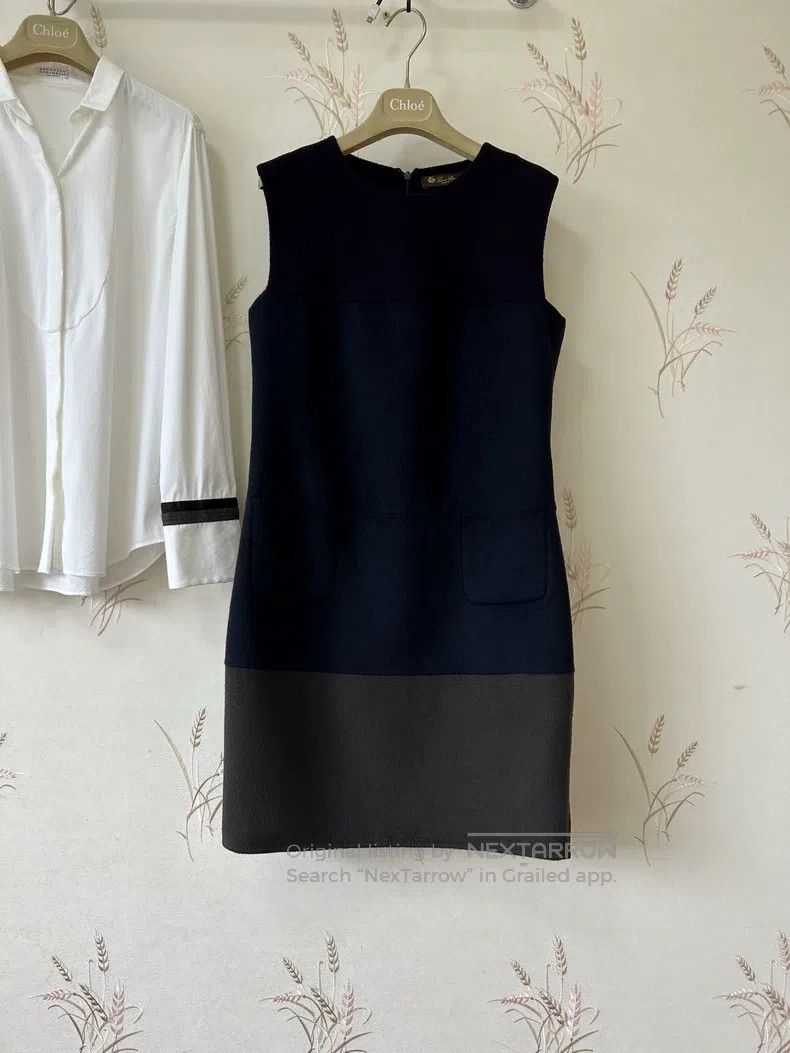 Loro Piana LORO PIANA Color Block Double-sided Cashmere Sleeveless Dr Size M / US 6-8 / IT 42-44 - 2 Thumbnail