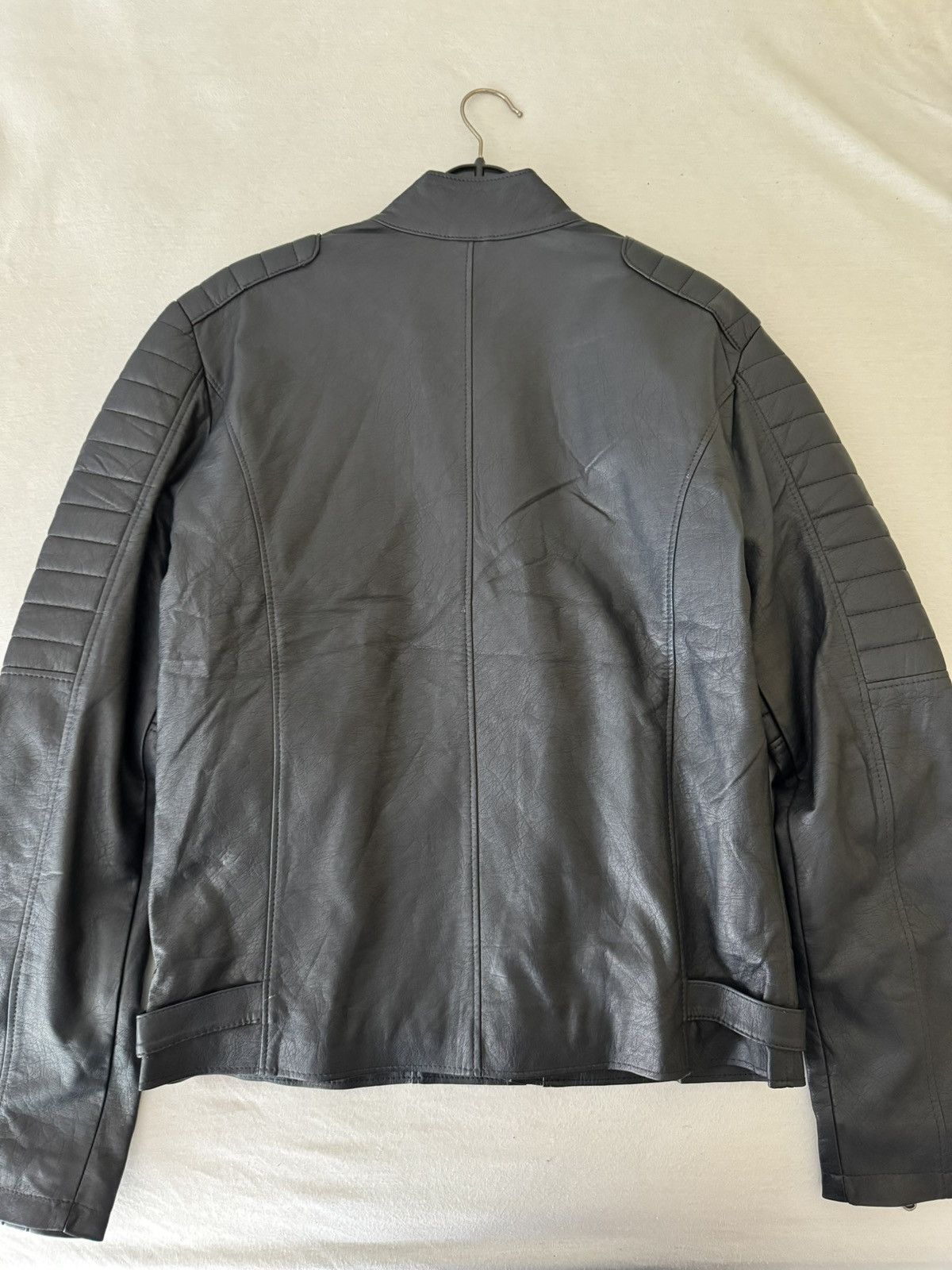 Dsquared2 Dsquared2 Leather Jacket – New with Tags – ART 17816 – Navy Size US M / EU 48-50 / 2 - 2 Thumbnail