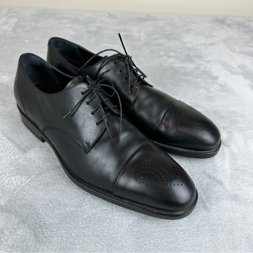 Salvatore Ferragamo Black Classic Oxford Dress shoes men\ display picture 1
