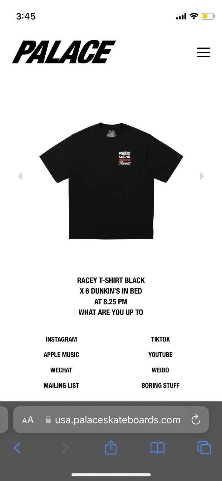 Palace Palace Spring ‘25 Racey T-Shirt Size US M / EU 48-50 / 2 - 3 Thumbnail