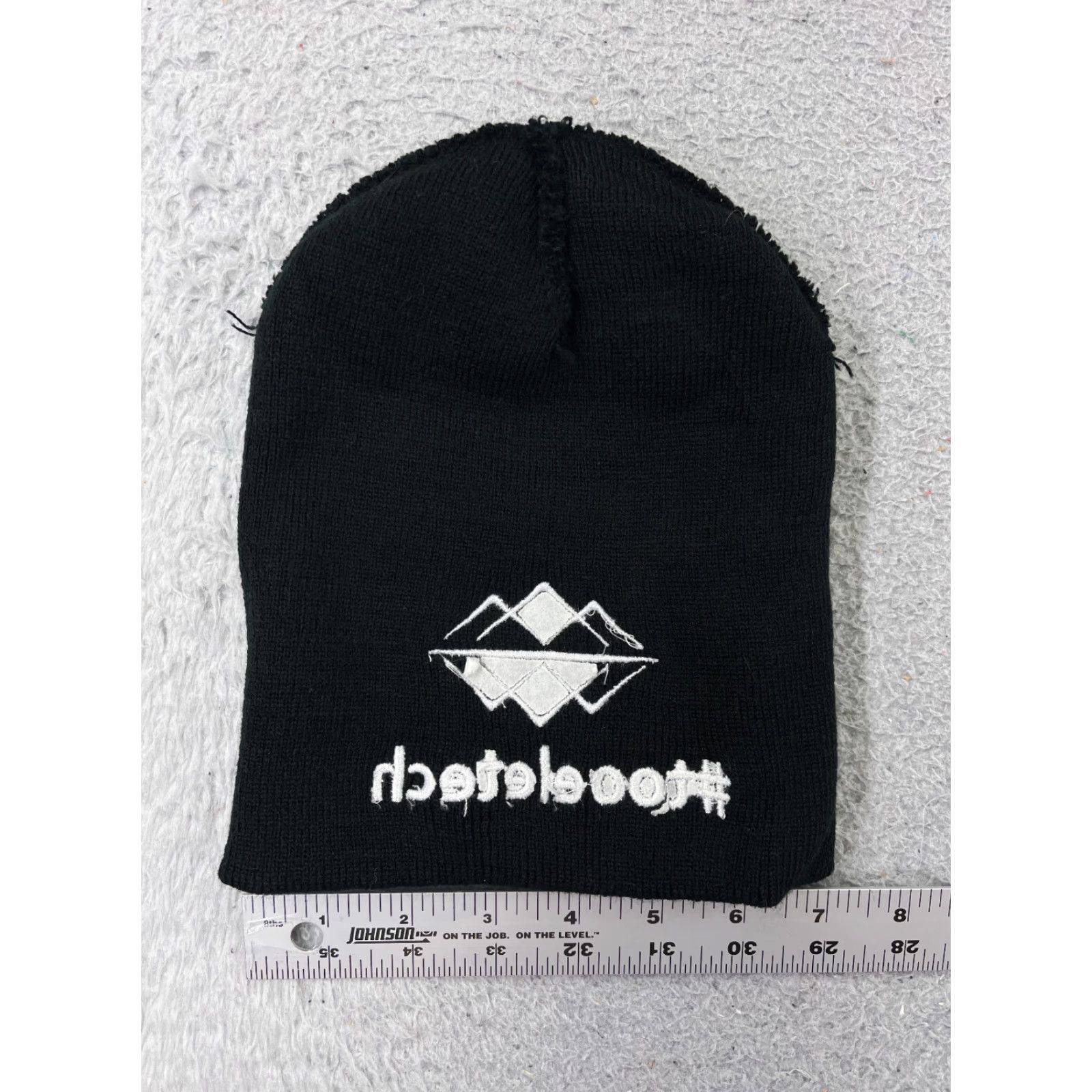 Vintage Tooeletech Beanie College Adult One Size Black Knit 100% Acrylic School Size ONE SIZE - 4 Thumbnail