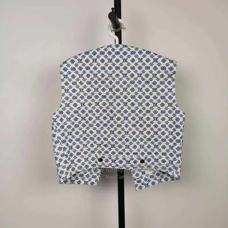 Louis Vuitton Louis Vuitton Leather label printed denim vest Size XS / US 0-2 / IT 36-38 - 2 Thumbnail