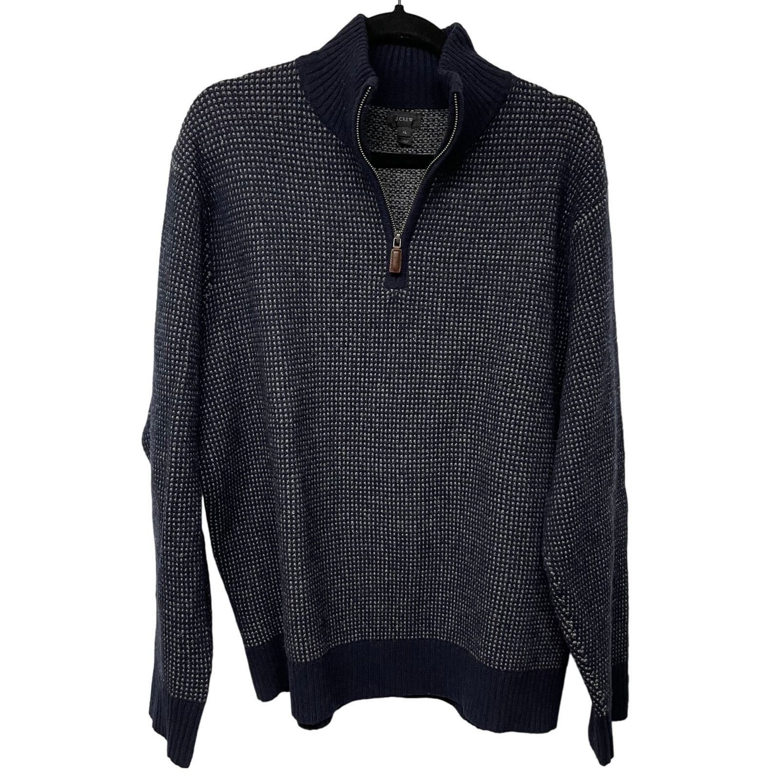 J.Crew J.Crew Lambswool Quarter Zip Pullover Sweater Blue XL Warm Size US XL / EU 56 / 4 - 1 Thumbnail