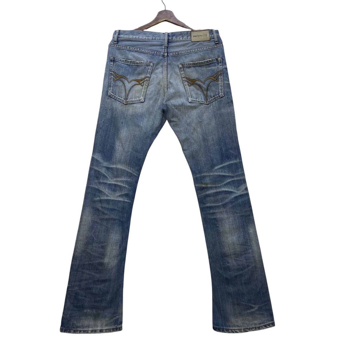 JACKROSE Flare Jackrose Distressed Denim Jeans Size US 31 - 1 Thumbnail