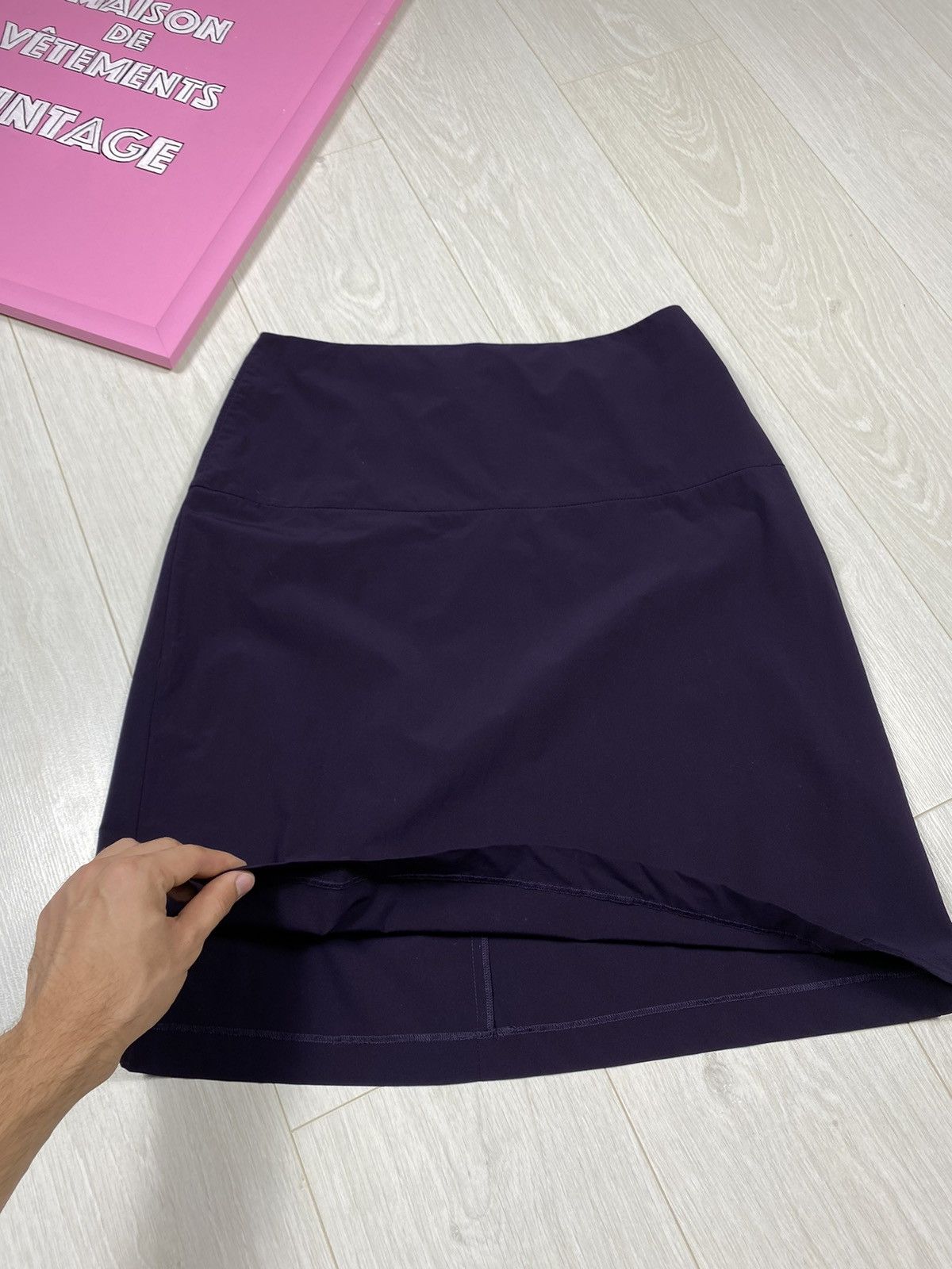 Designer Hovman Side Ruche Skirt Pencil Size 30" / US 8 / IT 44 - 5 Thumbnail