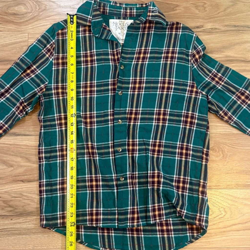 J Brand Disney Unisex M Hocus Pocus Plaid Flannel Shirt Size L / US 10 / IT 46 - 6 Thumbnail