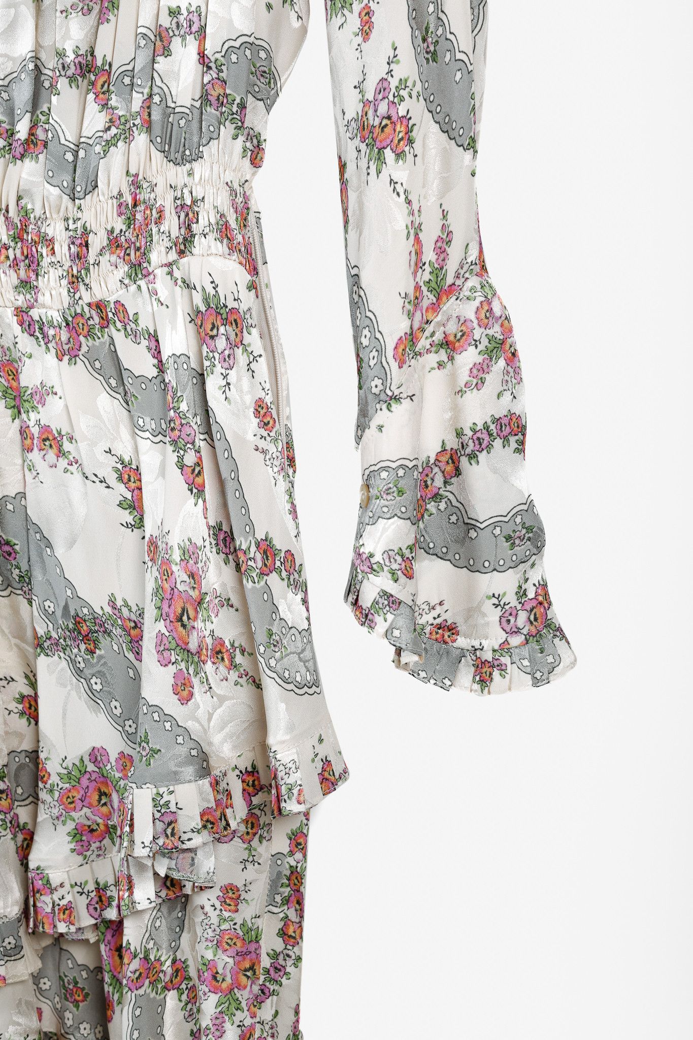 Isabel Marant Isabel Marant Josephine Antique Floral-Print Tie-Neck Dress Size M / US 6-8 / IT 42-44 - 7 Thumbnail