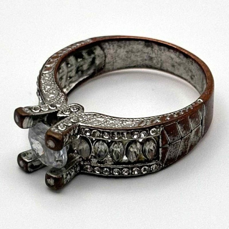 Other Vintage Oval Crystal Ring Size ONE SIZE - 2 Thumbnail