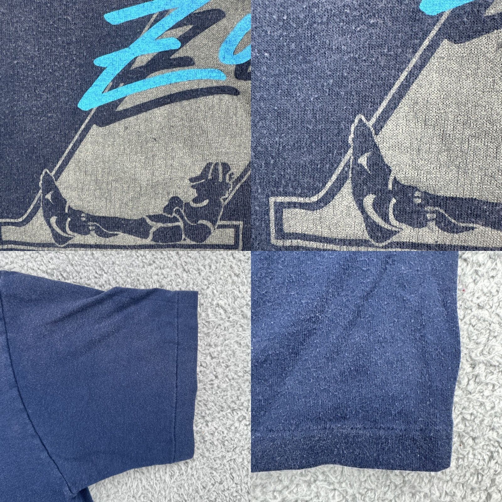 Nike VINTAGE Nike Blue Tag L Blue T Shirt SS Made In USA 1986 Nuts Ta Zotts Marathon Tee Mens Size US L / EU 52-54 / 3 - 8 Thumbnail