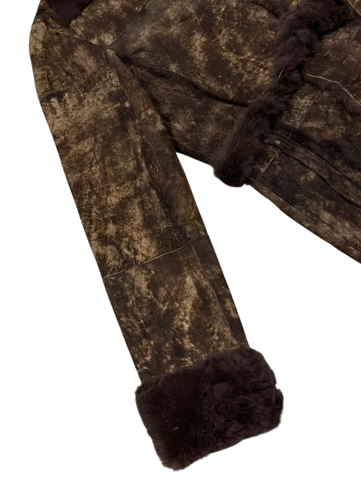 If Six Was Nine Vintage The Ballroom Rabbit Fur Hybrid Pigskin Leather Jaket Size S / US 4 / IT 40 - 6 Thumbnail