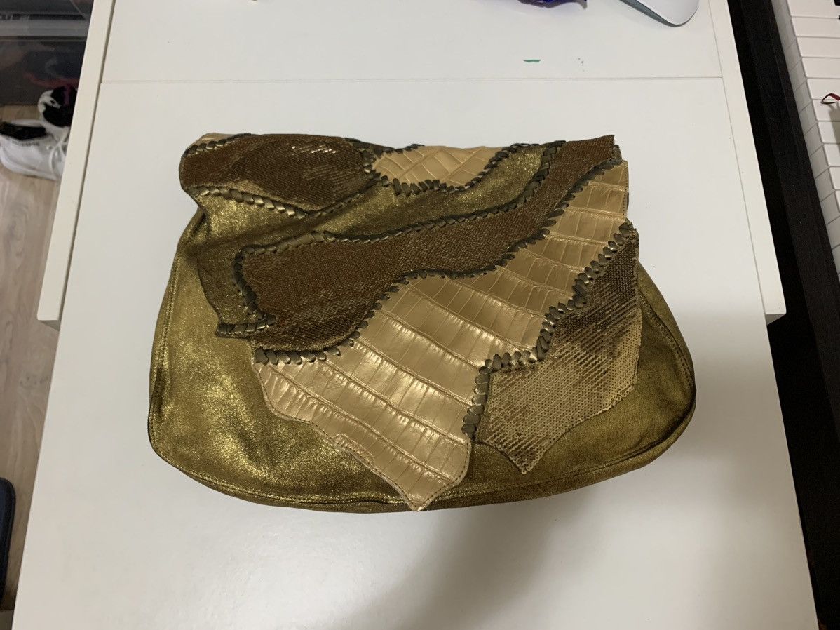 Balmain Balmain by Christophe Decarnin Golden Croc Messenger Size ONE SIZE - 11 Thumbnail