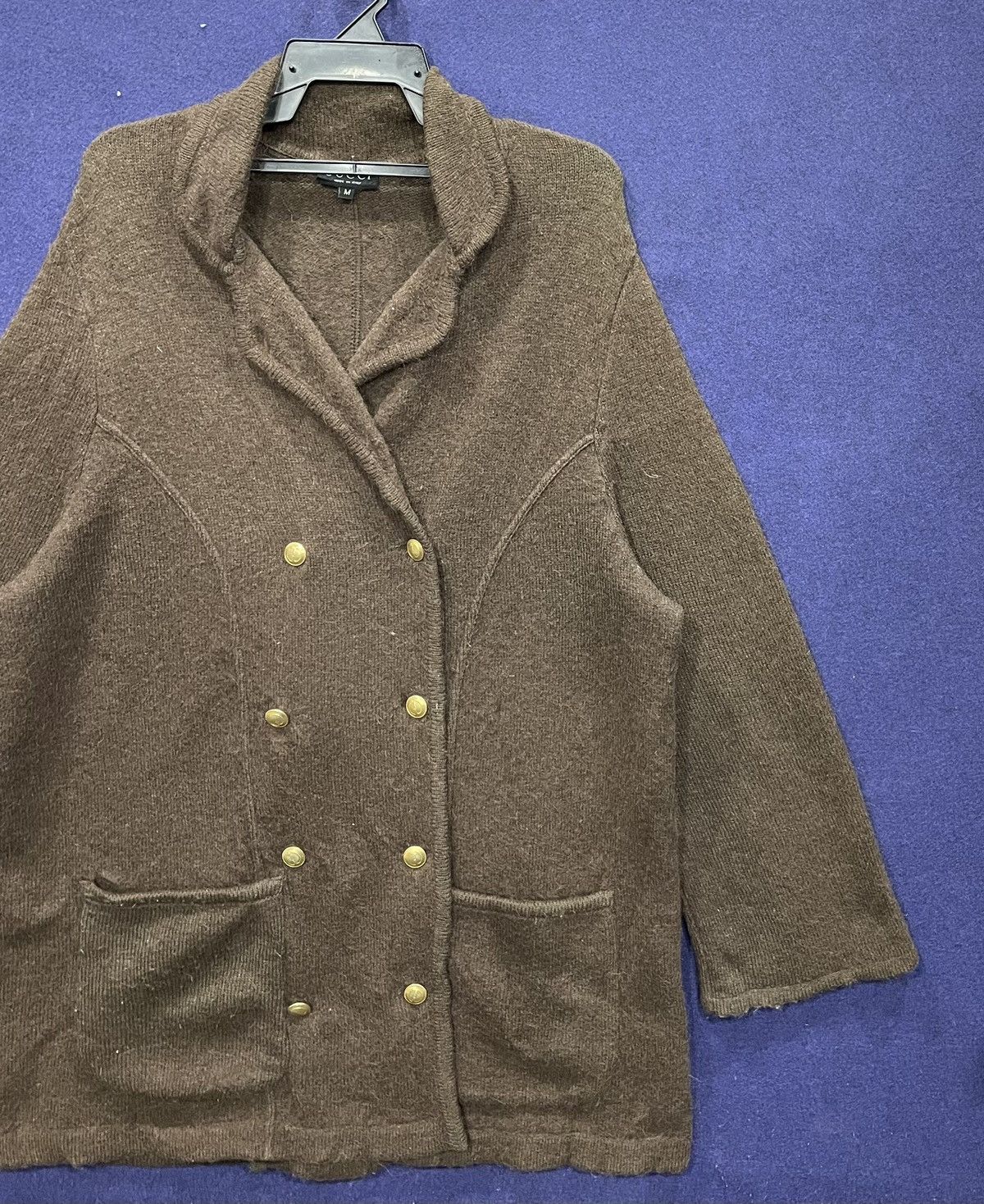 Gucci Vintage 70s Gucci Women Brown Double Breaste Alpaca and Wool Size M / US 6-8 / IT 42-44 - 2 Thumbnail
