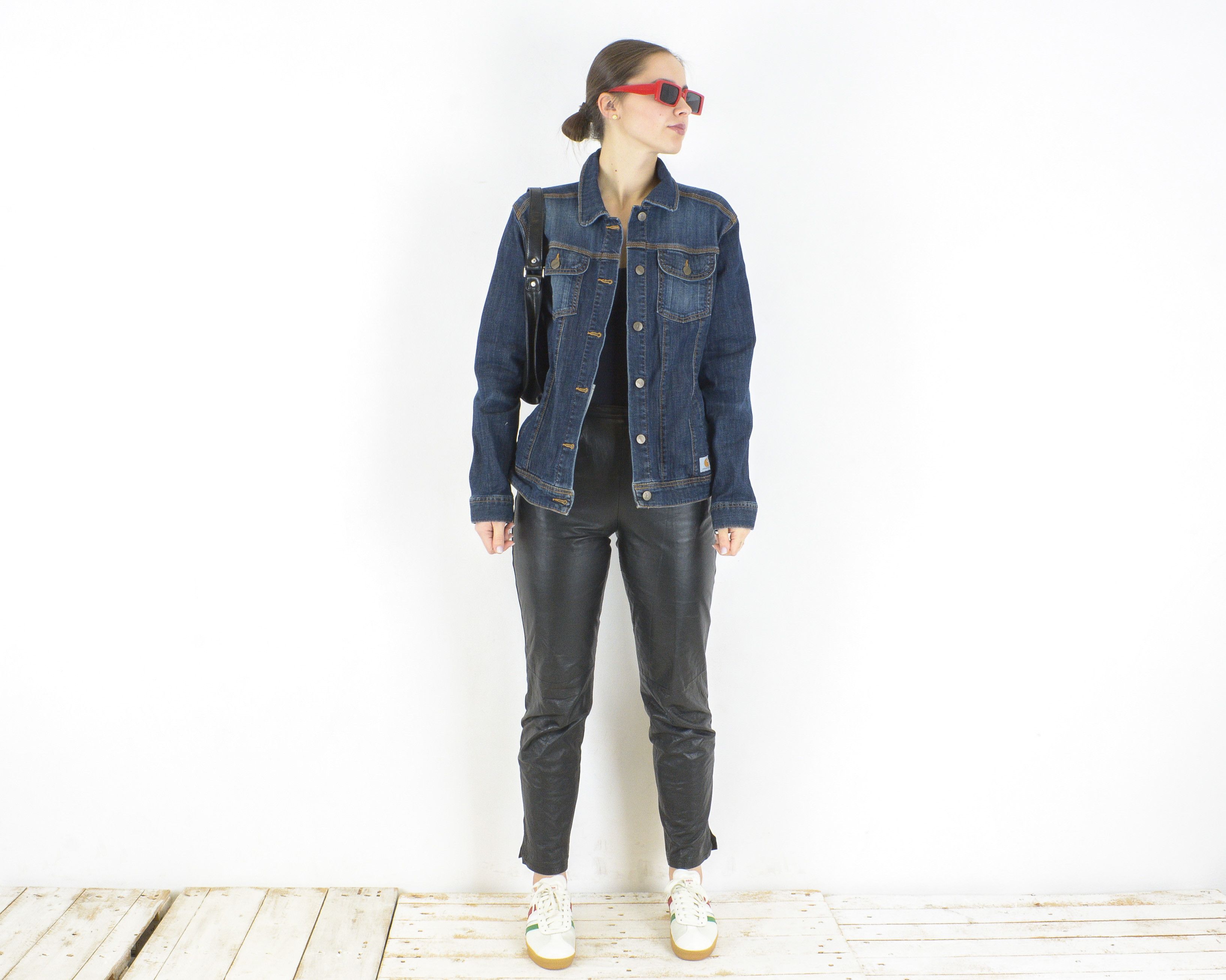 Carhartt × Carhartt Wip × Vintage M Denim Jean Jacket Button Up Blazer Trucker Cowboy Top Size M / US 6-8 / IT 42-44 - 1 Thumbnail