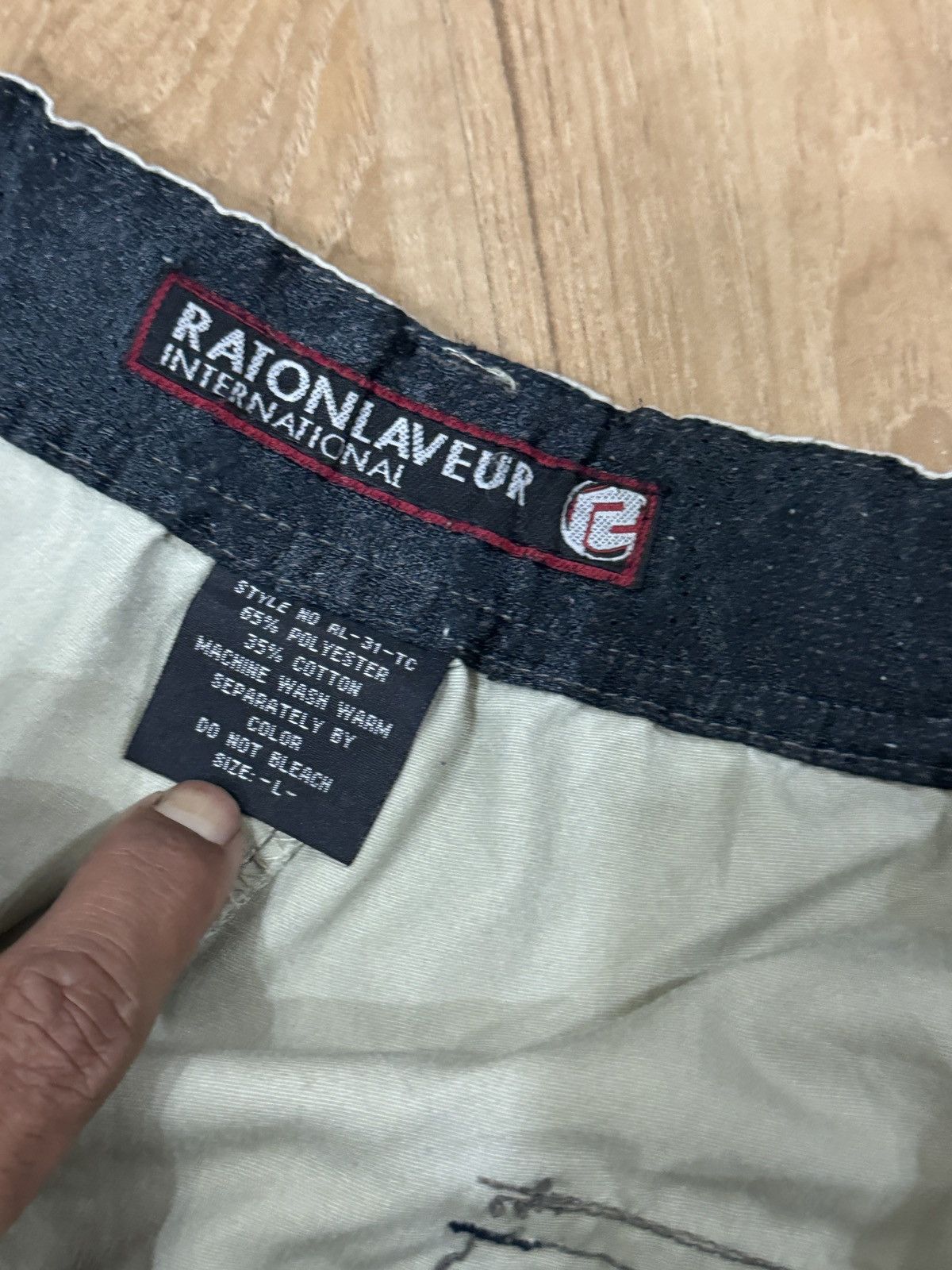 Japanese Brand Raton Laveur two ways baggy cargo plants Size US 35 - 4 Thumbnail