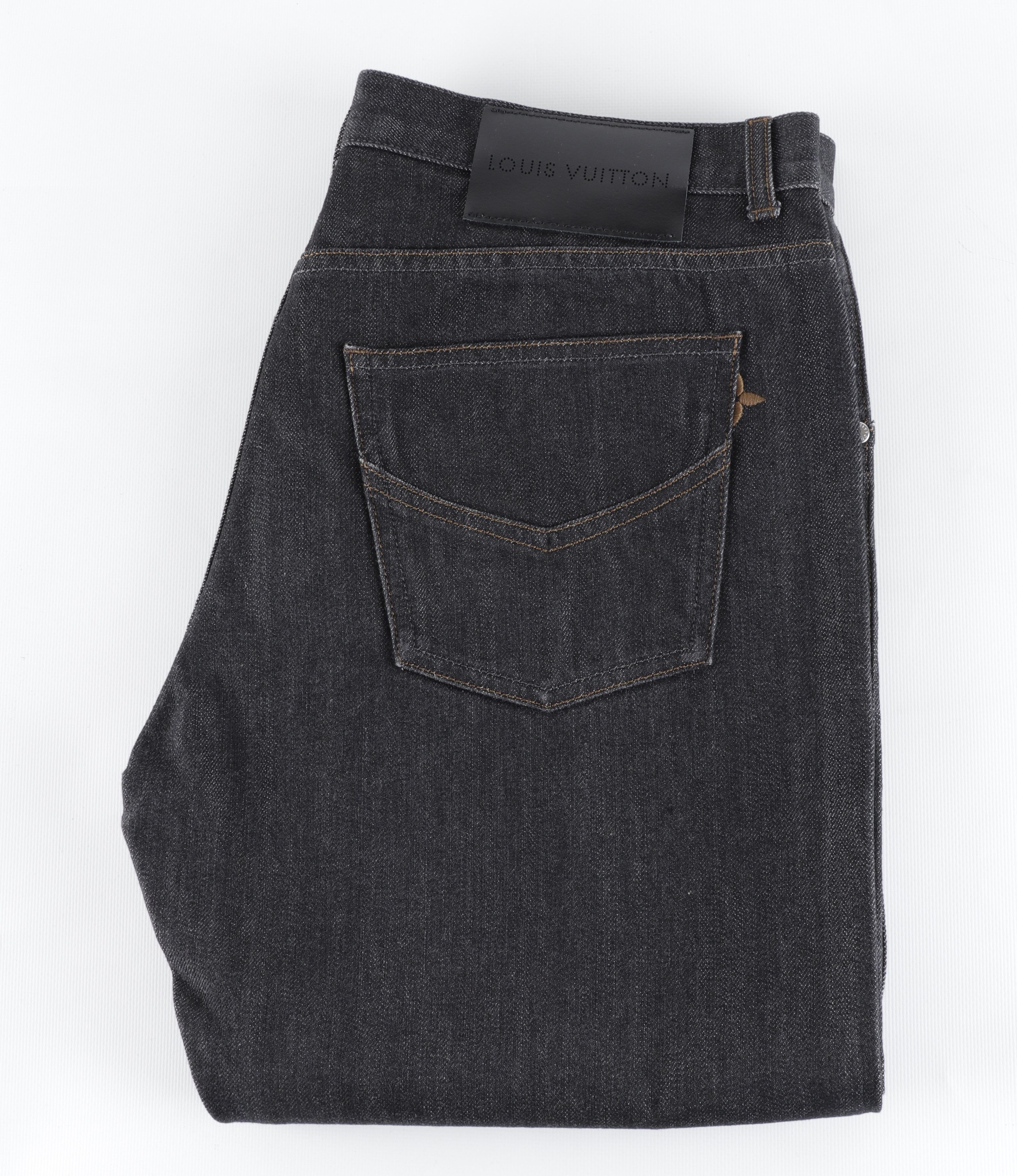 Louis Vuitton Louis Vuitton Size FR42 Brown Fleur LV Logo Black Jeans Size US 32 / EU 48 - 11 Thumbnail