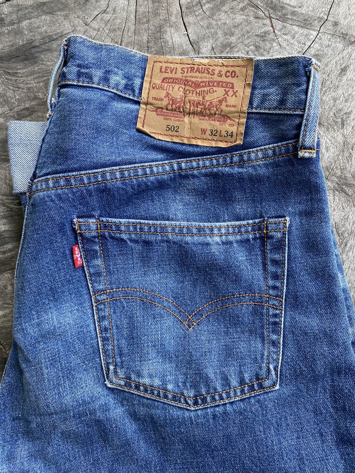 Levi's × Levi's Vintage Clothing × Vintage VINTAGE LEVIS 502 BIG E SELVEDGE WITH BUTTON J22, RARE Size US 32 / EU 48 - 4 Thumbnail