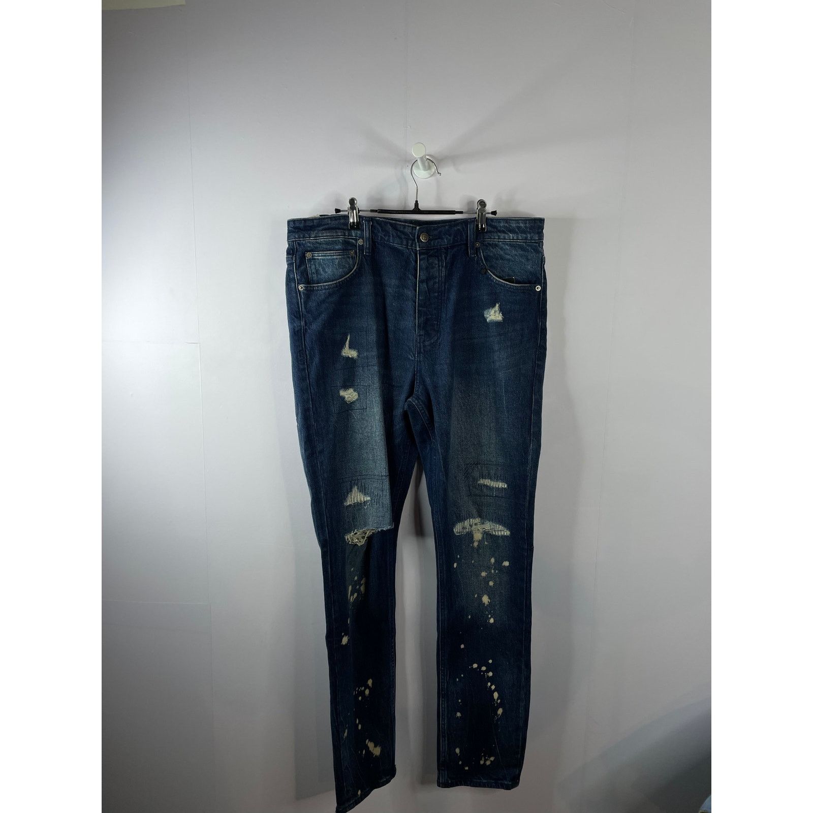 Ksubi Ksubi Dark Wash Ripped Jeans Size US 38 / EU 54 - 1 Thumbnail