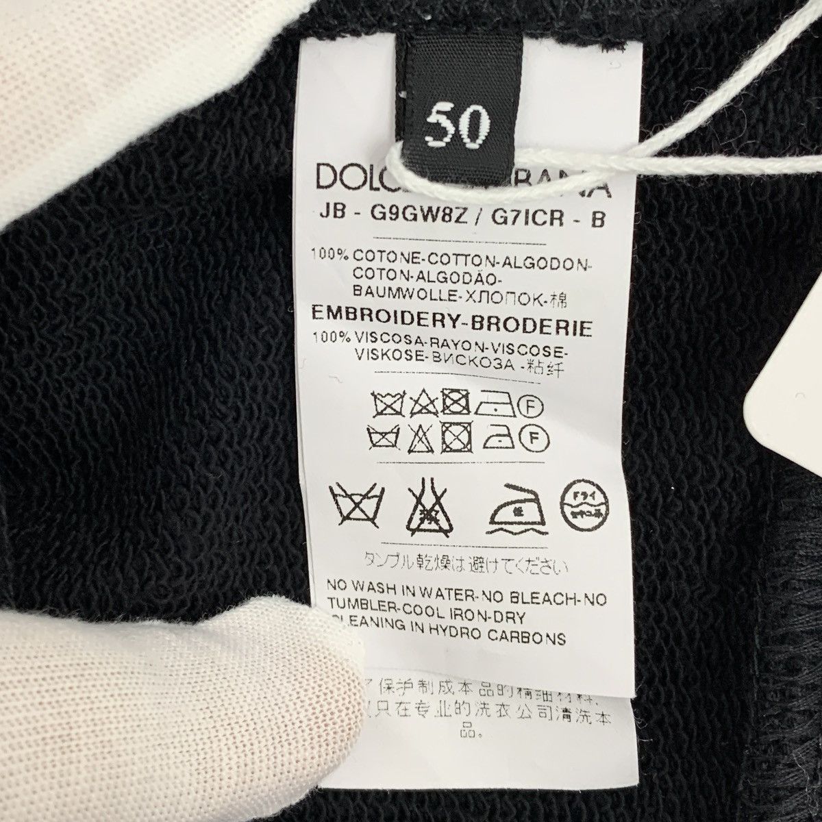 Dolce & Gabbana Dolce & Gabbana Black Angel Long Sleeve Sweatshirt K26WX Size US L / EU 52-54 / 3 - 6 Thumbnail