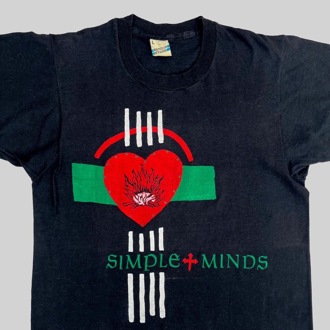 Band Tees × Vintage Simple Minds 1980 80s Vintage Band Tour Concert T-Shirt Size US M / EU 48-50 / 2 - 2 Thumbnail