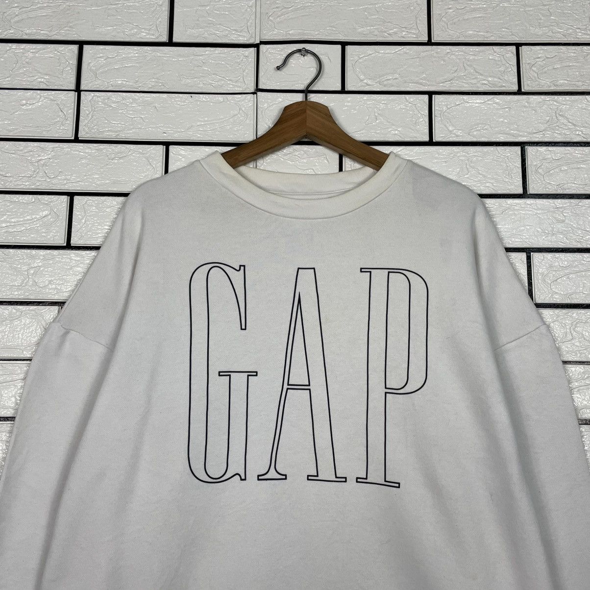 Gap Gap Big Logo White Sweatshirt Size US M / EU 48-50 / 2 - 2 Thumbnail