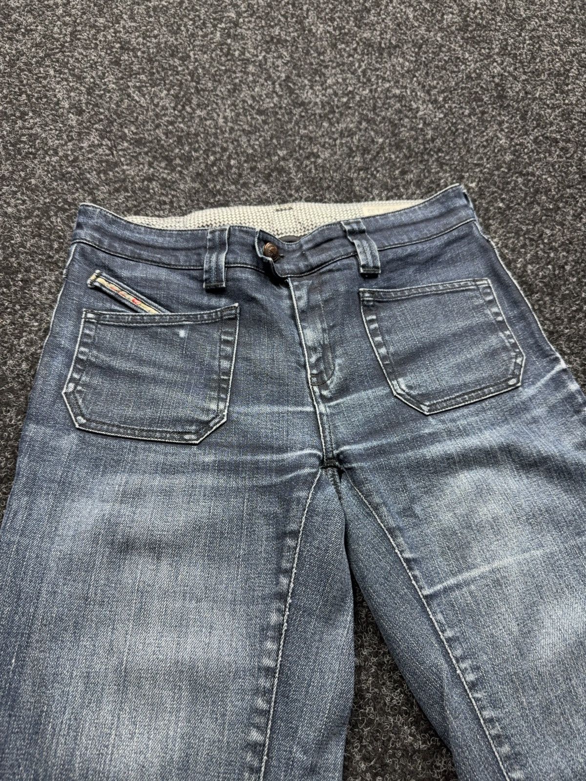 Diesel Retro 00s Diesel Fluzi Y2K Vntg Stretch Bootcut Flared Jeans Size 30" / US 8 / IT 44 - 7 Thumbnail