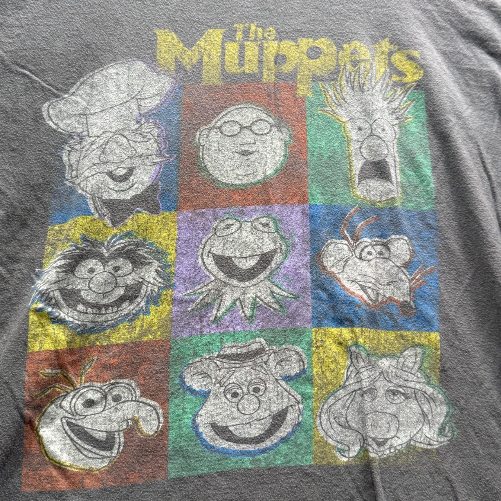 Disney Disney Shirt Mens XL Gray The Muppets Character Grid Graphic Tee Logo Crewneck Size US XL / EU 56 / 4 - 3 Thumbnail