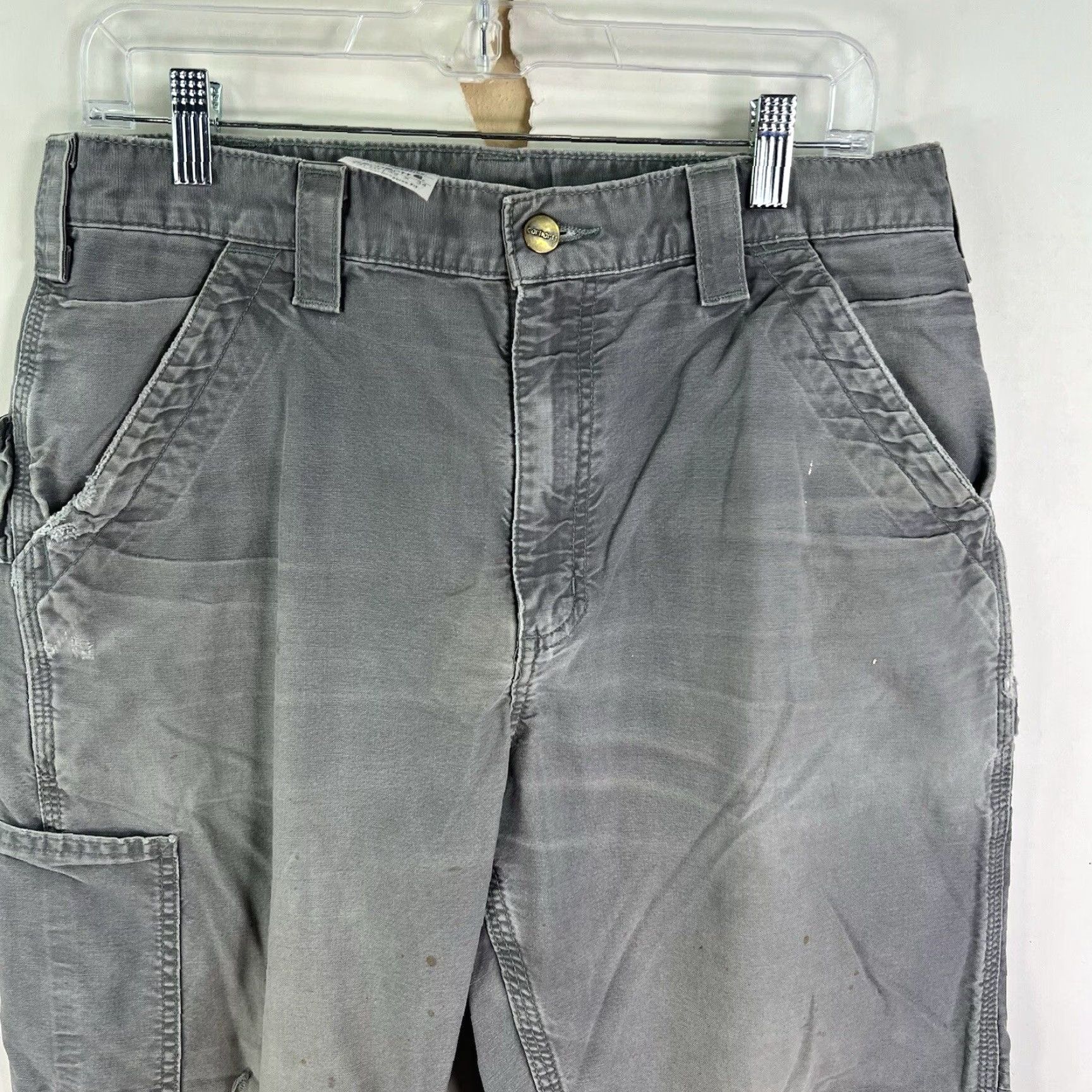 Carhartt VINTAGE Carhartt Jeans Denim B151 32x34 Gray US 90s Logo Mens Regular Relaxed Distressed Straight/Bootcut Size US 32 / EU 48 - 2 Thumbnail