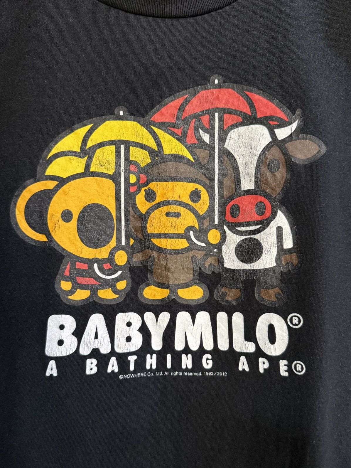 Bape Vintage Baby Milo X Bathing Ape Sun Faded Japan Tee Size US L / EU 52-54 / 3 - 2 Thumbnail