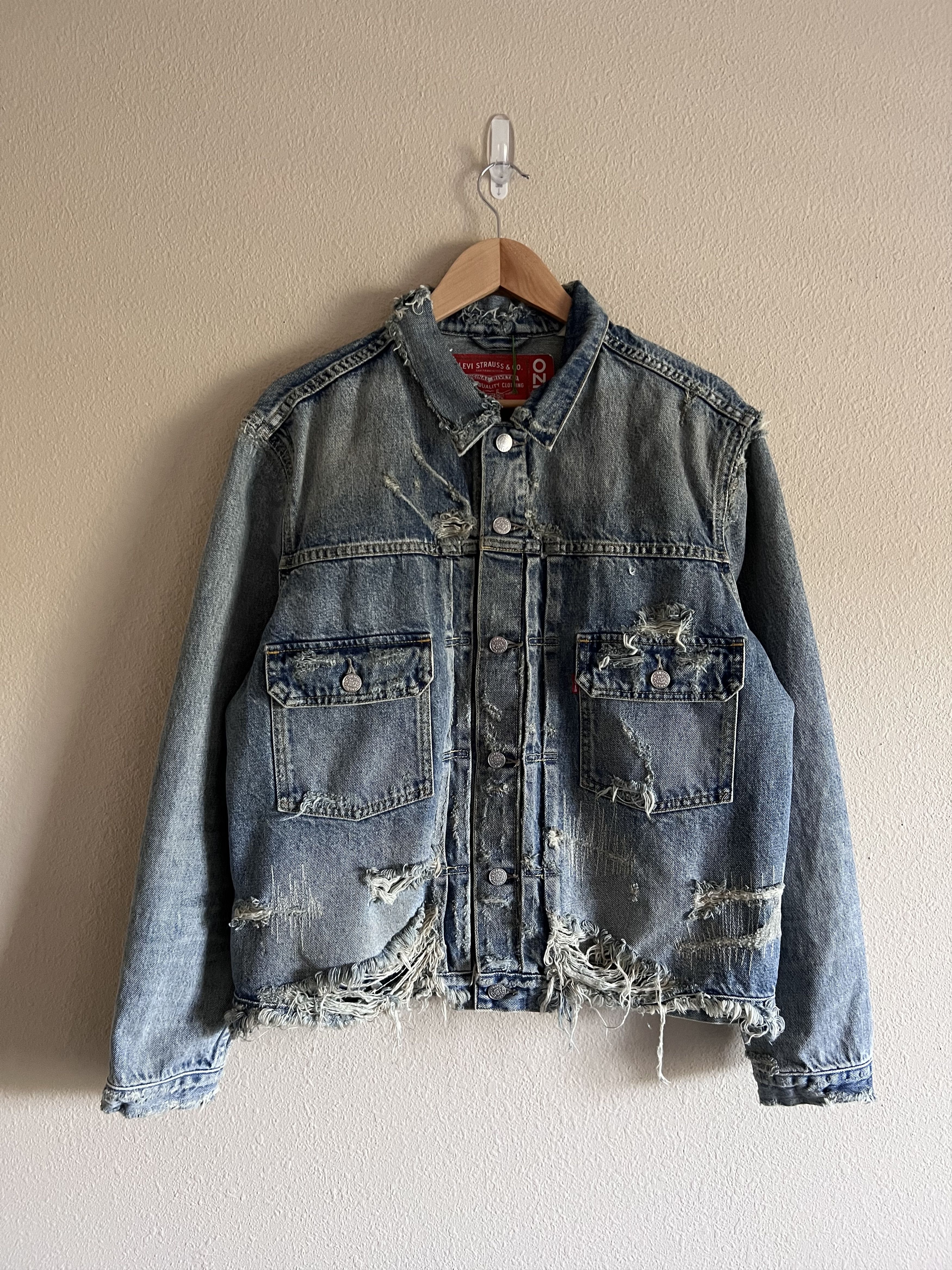 Levi’s opening ceremony trucker jacket Levi's x Opening Ceremony Denim Trucker Track Jacket