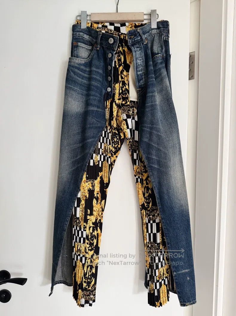 Junya Watanabe Junya Watanabe size S Patchwork Pleated Denim Pants Size 23" - 5 Thumbnail