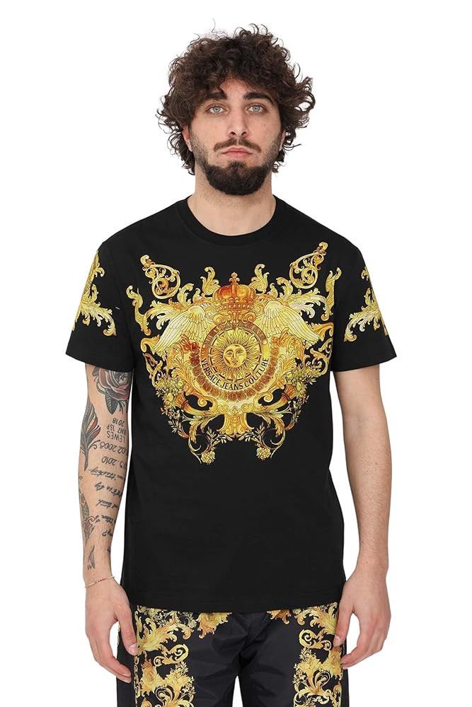 Versace Jeans Couture 🇮🇹❗️NEW Versace Jeans Couture Baroque Barocco Print T-Shirt Size US L / EU 52-54 / 3 - 2 Thumbnail