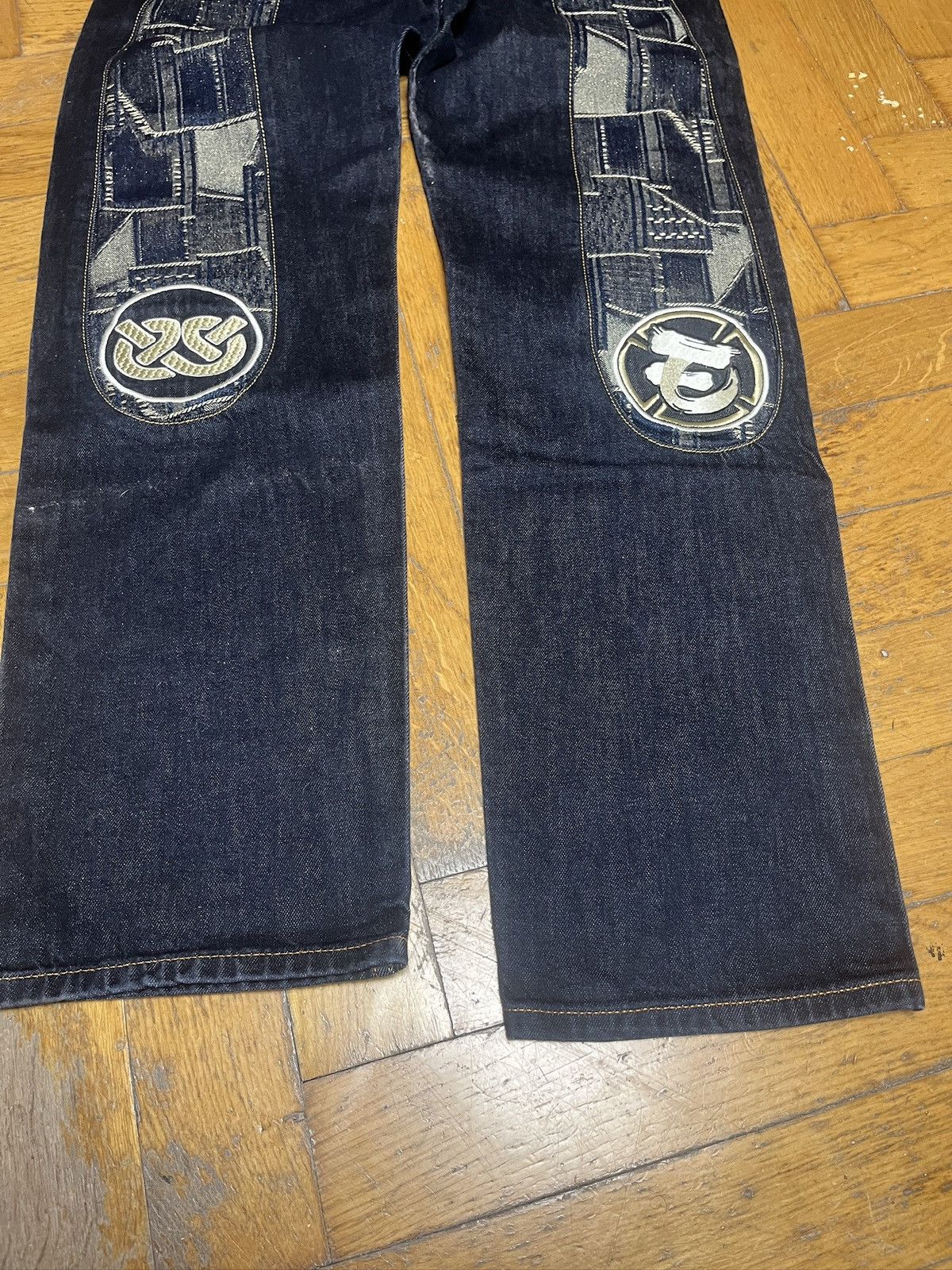 Evisu Evisu Patchwork Embroidery Daicock Regular Fit Jeans #2000 Size US 29 - 2 Thumbnail