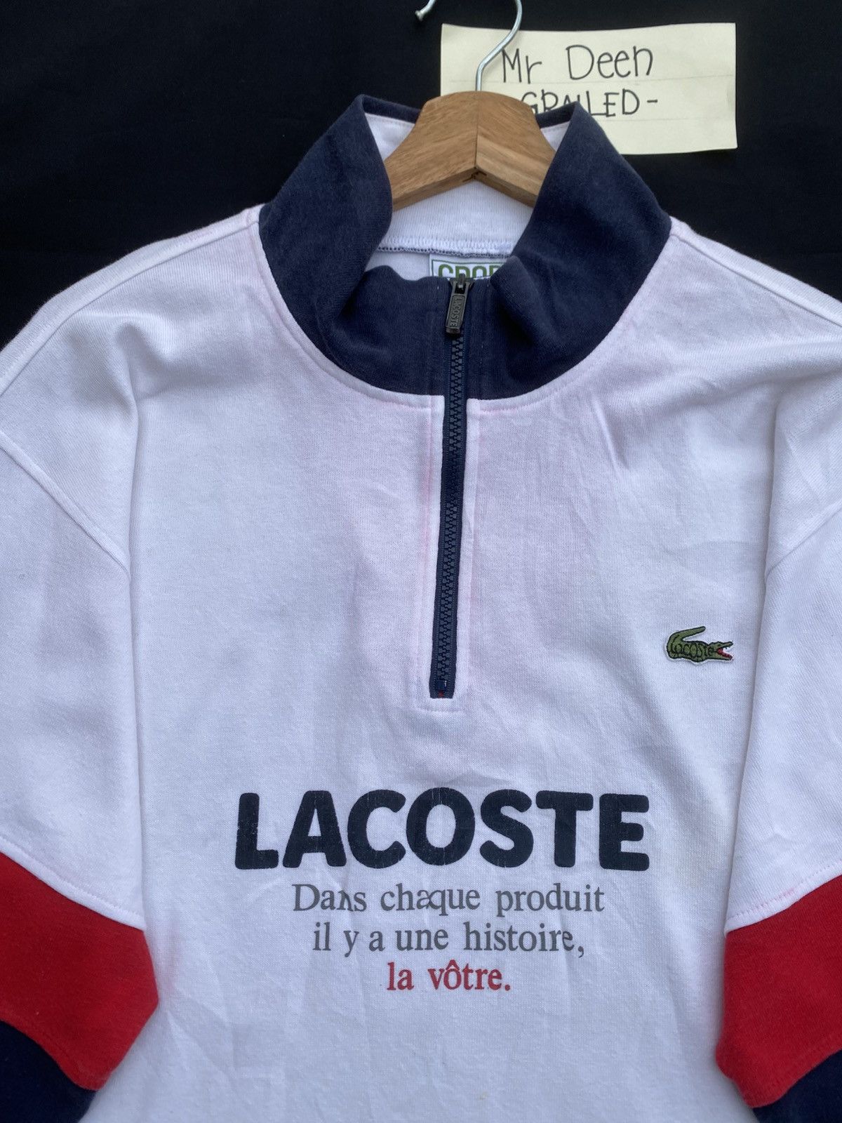Lacoste Rare Vintage LACOSTE Half zipper Sweater Size US L / EU 52-54 / 3 - 7 Thumbnail